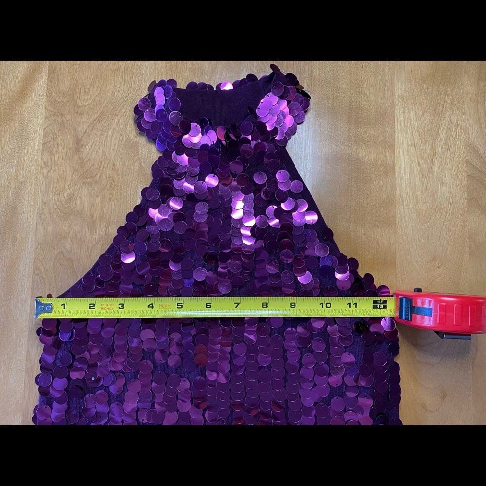 Purple sequin high neck top - Picture 8 of 9